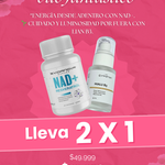 “Energía desde adentro con NAD+. 🌱 Cuidado y luminosidad por fuera con Lian B3. 💧 Tu mejor versión, todos los días.”