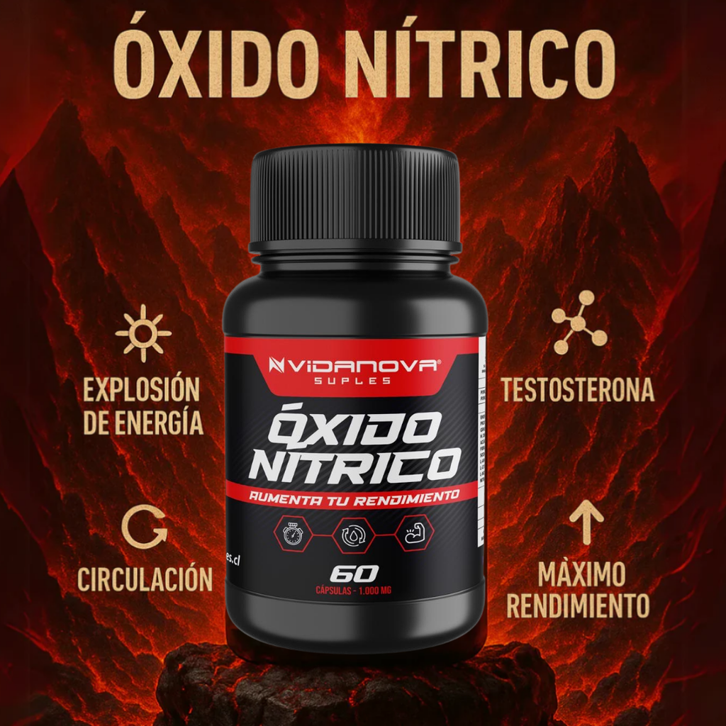 Óxido Nítrico™ 🔥Energía, Potencia y Rendimiento, fórmula Avanzada Natural (60 Cápsulas) 2X $33000